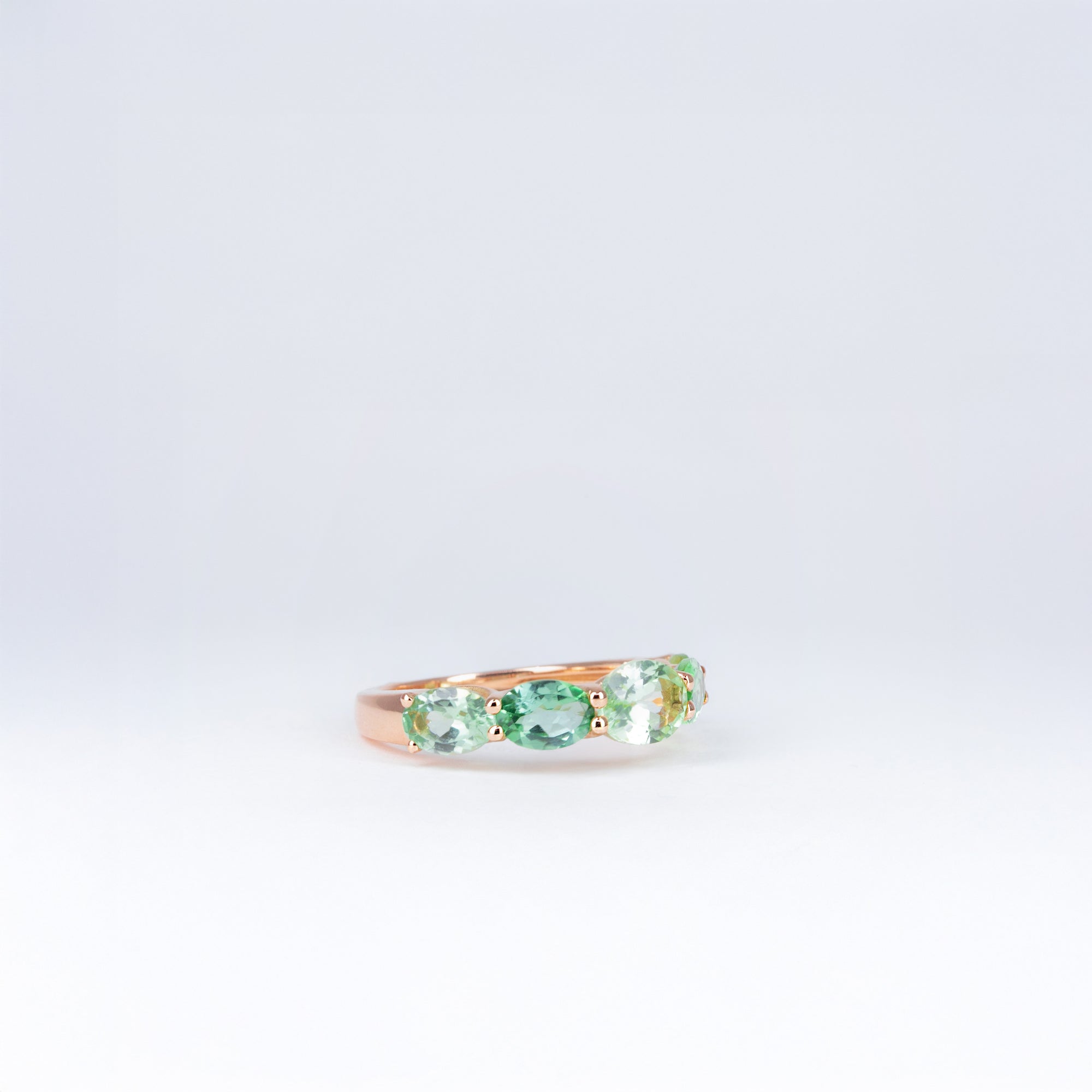 Demi-alliance tourmalines vertes
