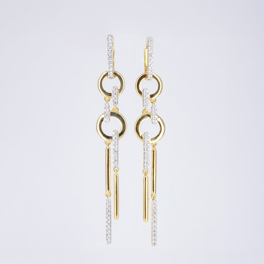 BOUCLES D’OREILLES CHAÎNE ÉCLATANTE