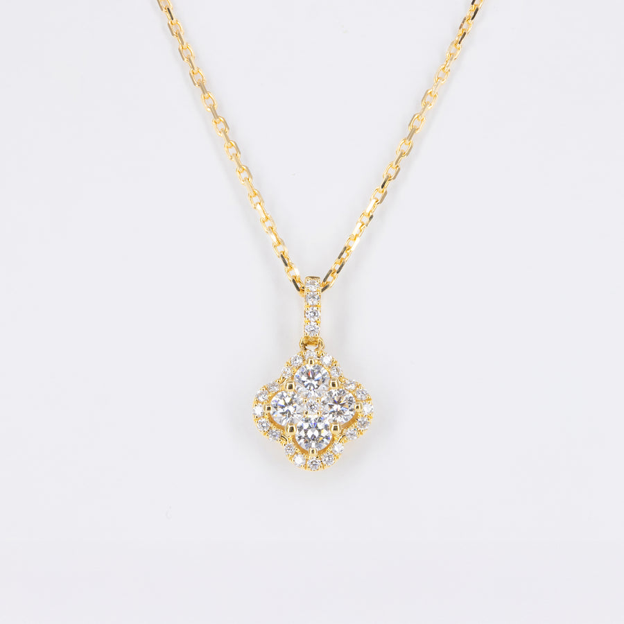 Collier or jaune orné de diamants