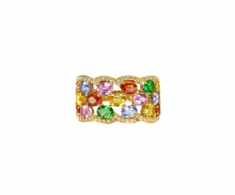 Bague, saphirs, diamants, création, unique, acheter, noêl, cadeau, femme, pierres précieuses, bordeaux, création, elen larcebeau