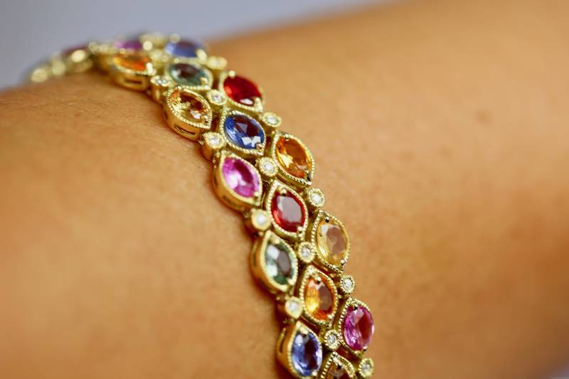 Bracelet saphirs multicolores Bordeaux Caudéran