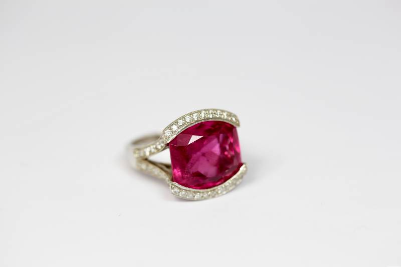 Bague rubellite Bordeaux Mérignac Pessac